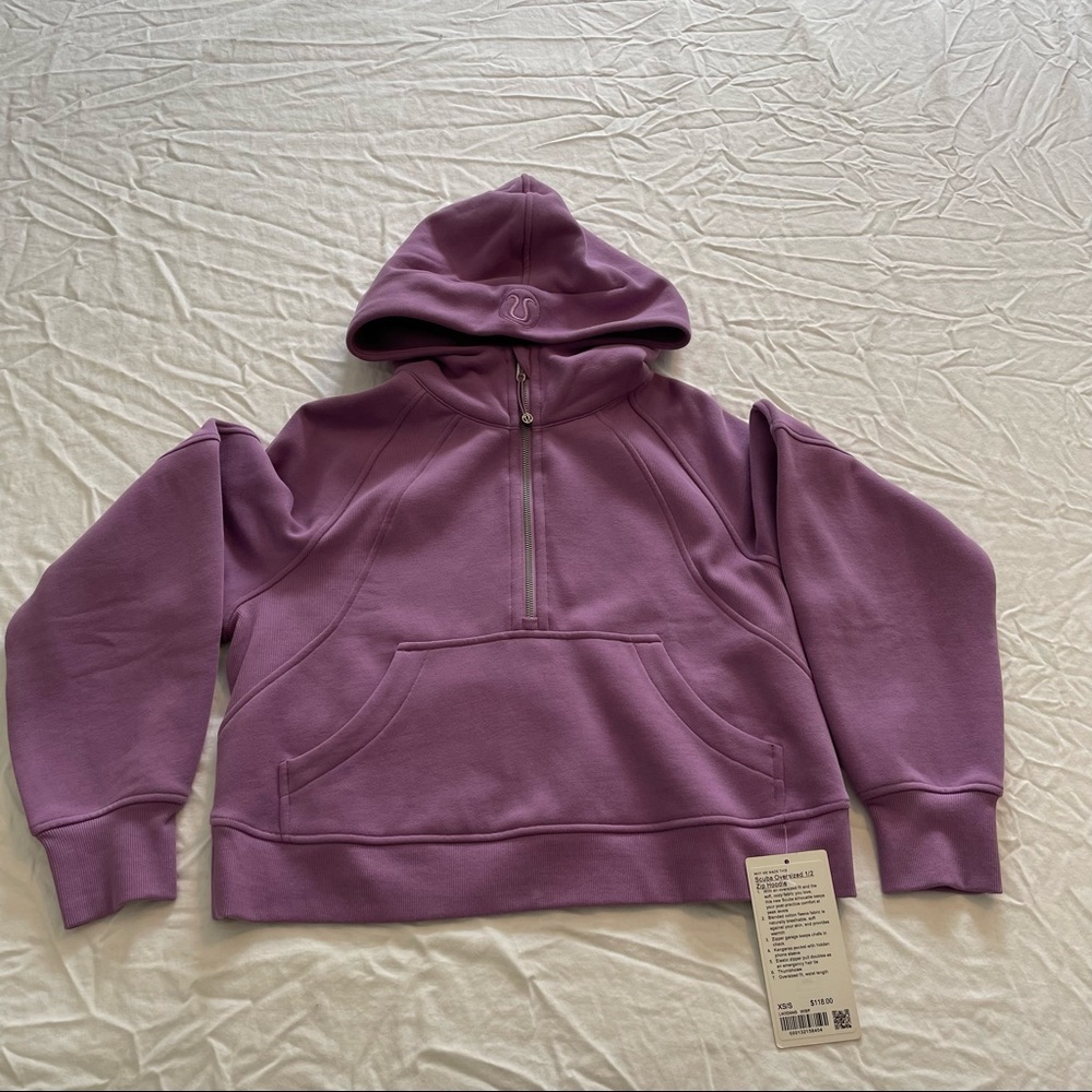 Lululemon Scuba Half Zip Wisteria Purple size XS/S